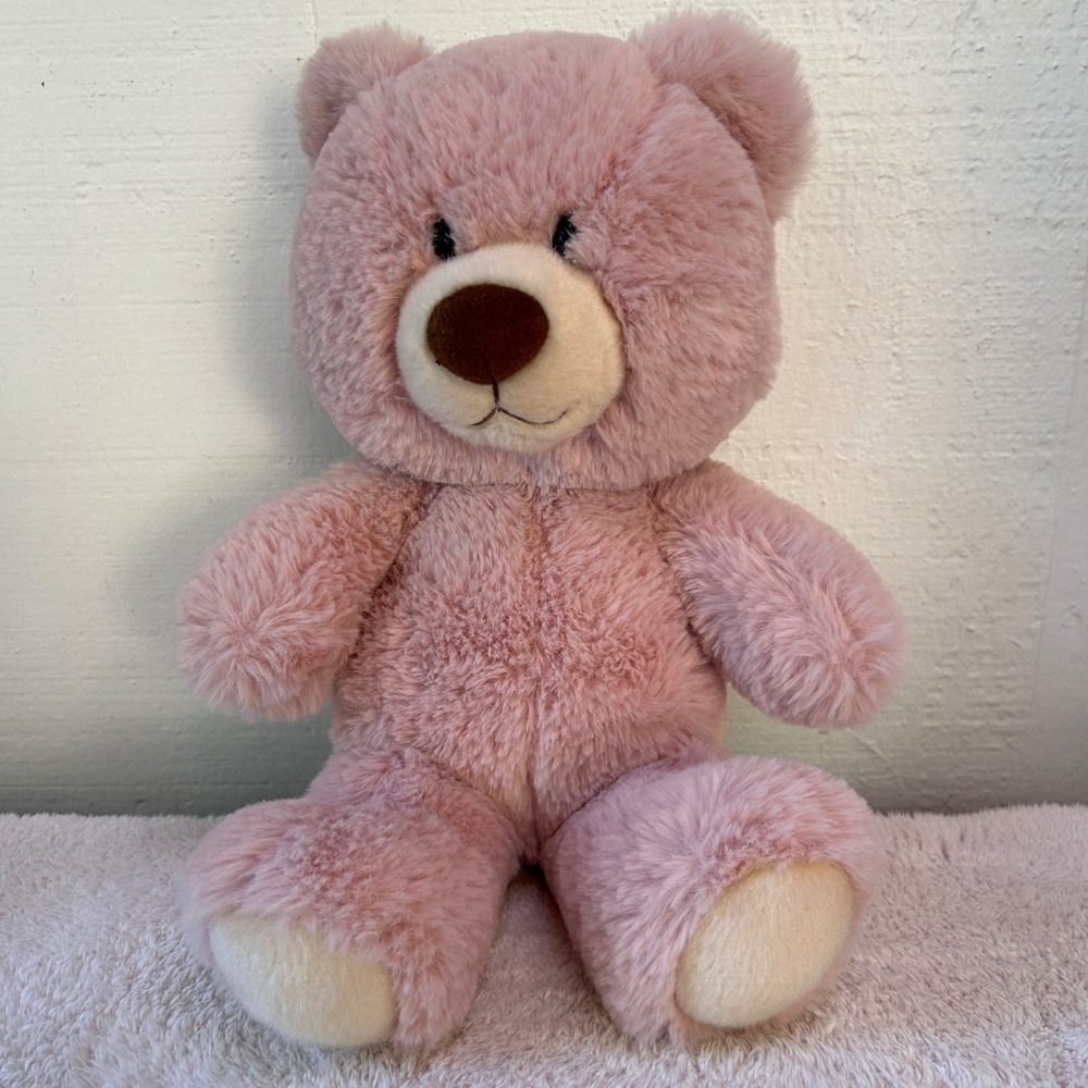 Aurora World Hugga Wug Pink Teddy Bear Soft Plush Stuffed Animal 14" NWOT